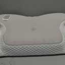 Cervical Neck Pillow, Memory Foam Pillows for Neck and Shoulder Pain Relief, 2 Heights Ergonomic Pillow with Breathable Ice Silk Cover, Neck Support Pillow for Side Sleepers White