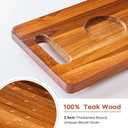 38.5" x 10" Teak Wood Bathtub Adjustable Caddy Tray