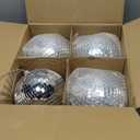 4 Pack Mirror Disco Ball, 6 Inch Cool and Fun Silver Hanging Disco Ball with Attached String for a Party or Dj Light Effect, Party Decorations, Home Decorations, Stage Props, Christmas