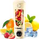 Portable Blender, Electric USB Type-C Juicer 3 Cup, 24 OZ BPA Free, Personal Juicer Shakes with Spout Lids, Smoothies Blender for Home, Kitchen, Office, Gym, Yellow