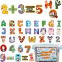 Magnetic Letters and Numbers for Kids - Colorful ABC Magnetic Letters for Grandkids Stocking Stuffers for Kids Preschool Learning Spelling