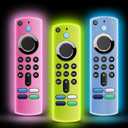 3 Pack ONEBOM Silicone Protective Remote Case Cover, Silicone Control Cover Skin| Glow in The DarkGlow Pink&Glow Blue&Glow Yellow