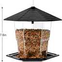 Jealoeur Bird Feeders for Outdoors Hanging Bird Feeder Wild Birds Seed, Black