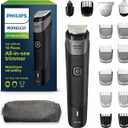 Philips Norelco Multigroom 5000 Series, All-in-One Trimmer, Beard Trimmer and Hair Clipper, 18-Piece Men's Grooming Kit for Beard, Face, Nose, Ear, Body, with Titanium Blades, Travel Pouch, MG5970/49