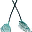 2wayz | Garden Leaf Grabber - Leaf Picker Removal Tools - Garden Leaf Scoops - Leaves Collector with Curved Claws - Strong Steel Handles - Lawn Rake Tool - 35'' x 20'' (Green)