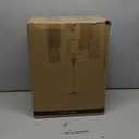 Floor Lamp for Living Room, Vintage Standing Lamp with Nightlight, 65" Tall Lamp with White Linen Shade, Farmhouse Rustic Floor Lamp for Bedroom, Office, Corner (LED Bulb Included) (No Tray, White-No Tray)