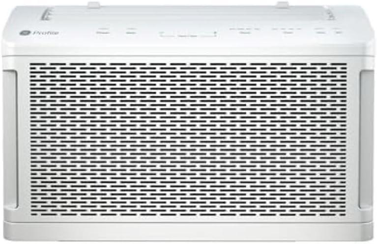 GE Profile ClearView Window Air Conditioner Unit, 6,100 BTU, U-Shaped Adjustable Depth, Cooling up to 250 sq ft., Ultra Quiet, SMART Home Capable, Includes Remote, White