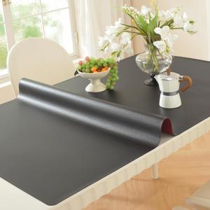 OstepDecor Black Table Protector 40 x 60 Inch, 1.5mm Thick Plastic Table Cover Protector, PVC Table Top Protector, Waterproof Desk Mat Pad for Desktop, Coffee & Dining Room