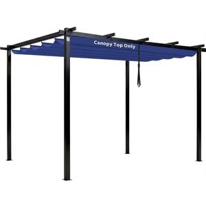 10' X 10' Pergola Shade Cover for Outdoor Retractable Durable Fabric Canopy Replacement Top Only, Sun Shade for Outside (Blue)