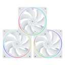 Thermalright TL-S12RW X3 CPU Fan 120mm Reverse Fan Case Cooler Fan Comes with ARGB Lighting,CPU Cooling Fan with 1500RPM Speed,White PC PWM Silent Computer Fan,Set of Fans