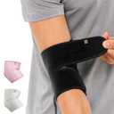 Bracoo Elbow Brace for Tendonitis Women Men, Tennis Elbow Compression Sleeve Wrap Support, Golfer's Elbow, Bursitis, Sprains, Strains, Sports Injury Recovery Joint, Arthritis Pain Relief, ES10 (Black)