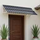Jasdego 100"x31" Aluminum Door Awning, 6-Level Adjustable Window Canopy