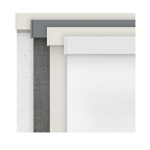 AOSKY Linen Roller Blinds Shades for Indoor Windows Pull Down Cordless Blackout Black Out Window Shade 23 Inch Blinds for Home White
