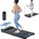 THERUN Walking Pad Treadmill Under Desk, Portable Mini Treadmill for Home/Office, Walking Pad Machine with 2.5HP and 265 lbs Weight Capacity Remote Control LED Display (W1 STARTER Black 35IN Belt)
