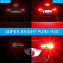 7443 LED Bulb Red, Brake Light Bulb Rear Tail Light Blub Super Bright, 7440 T20 LED Bulb Parking Light Stop Light Bulbs Replacement Lamp for Cars RV (2 Packs)