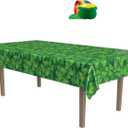 Beistle St. Patricks Day Decoration Bundle Shamrock Tablecover and Pot O Gold with Rainbow Centerpiece, Irish Party Supplies for Festive Tables, Green Themed Events, and Holiday Celebrations