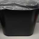 IEEK Plastic Trash Can with Press Top Lid,3.2 Gallon /12 Liter Garbage Can,Black Modern Waste Basket Thin Trash Cans for Bathroom,Kitchen,Living Room,Office and Narrow Spaces