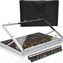 Trade Card Show Display Case,Aluminum Lockable Trading Show Display Case and Handle,Portable Trading with Lock for Collectibles, Sports Graded Cards TCG Craft Jewelry (Silver with Bag 32*22 in)