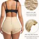 Shapewear Tummy Control Fajas Colombianas Shorts Body Shaper for Women Curvy Faja Shorts Compression Garments (Beige, XL)