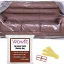 Wowfit Furniture Cover Dust-Proof Moving Bag for Sofa & Boxes Clear, Odorless Plastic 4mil Thick 92W x 42D x 62/41H Inches