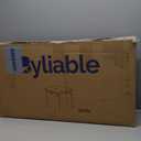 34" Square Folding Card Table, Fold-in-Half Utility Dining Portable Table Heavy Duty HDPE White Plastic Foldable with Carrying Handle Indoor Outdoor for Picnic, Camping, Party