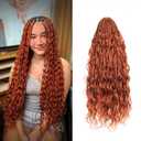 Goddess Box Braids Pure Protein Fiber Close to Human Hair 18 Inch 8 Packs Boho Crochet Braids with Soft Curls Bohemian Braids Crochet Hair for Black Women (18Inch,350#)