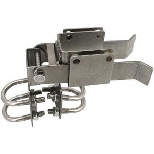 BiJun Chain Link Residential Strong Arm Double Gate Latch,Latches 2 Gates Together Without The Need of A Drop Rod,Chainlink Gate Latch for1-3/8" Gate Frames