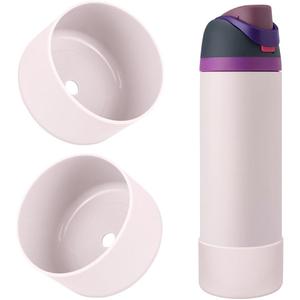 2PCS Silicone Water Bottle Boot, Compatible with Owala 24oz, Protective Anti-Scratch & Anti-Dent No Noise Sleeve Cover for FreeSip ,Twist, Flip Water Bottles (Dreamy Field, 24oz)
