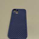 Heat Dissipation Case Compatible with iPhone, Breathable Cooling Hollow Cellular Hole Full Back Camera Lens Protection(Blue, for iPhone 15)