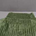 MIULEE Moss Green Throw Blanket 3D Ribbed Jacquard Fleece Flannel Velvet Plush Decorative Bed Blanket (Throw, 50" x 60") - Super Soft, Lightweight, Warm and Cozy for Couch Sofa