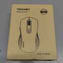 TECKNET Rechargeable Bluetooth Mouse, [ USB + BT5.0 + BT3.0 ] Wireless Mouse, Ergonomic Design, Silent Click, 6-Level 4800 DPI Wireless Mice, 3-Device Switching for Laptop, Computer, iPad, MacBook (Black)