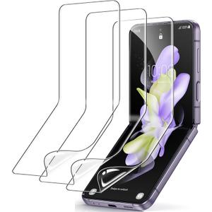YEUEZHY for Samsung Galaxy Z Flip 4 Screen Protector [Not Glass], Clear Flexible Protective TPU Film Full Coverage for Galaxy Z Flip 4 Accessories, 3 Pack