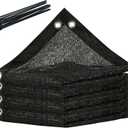 ShadeMart 70% Shade Cloth, Black 8FT x 16FT Shade Cover with Upgrade Grommets and Zip Ties, Sunblock Net for Garden Greenhouse Carport Chicken Coop, Dog Kennel, Pergola (We Make Custom Size)