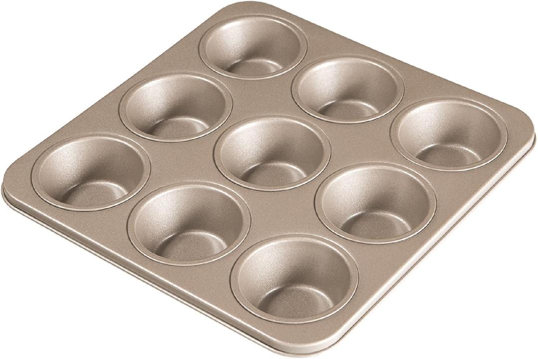 For Bake Carbon Steel Nonstick Bakeware Muffin Pan (9-Cup)