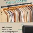 SONGMICS Clothes Rack with Wheels, Heavy-Duty, 220 lb Load Capacity