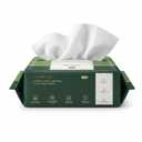 70 Count Disposable Face Towels, Ultra Soft Thick Biodegradable Facial Towels for Sensitive Skin, Lint-Free Makeup Remover Dry Wipes, Multi-Purpose Cleansing Towelettes