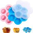 2 PCS Egg Bites Silicone Mold,Egg Bite Molds for Cooking - Silicone Egg Bite Molds for Oven with Lid for 5,6,8 Quart Pressure,Air Fryer Cooker