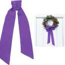 uxcell 2 Pcs Wreath Sash, Purple, 58" x 4", Satin, Multiple Occasions