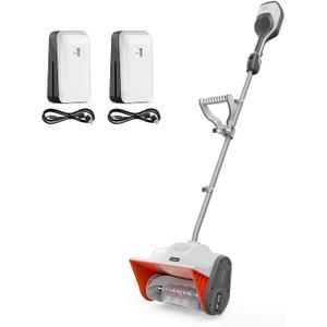 Litheli Electric Snow Shovel Cordless 2x20V, Brushless Lightweight Battery Powered Snow Blower with 4.0Ah Battery, Easy Snow Removal Tool for Driveways, Sidewalks, Patios and Decks