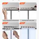 VEVOR Clear PVC Strip Curtain, 84 in Height x 38 in Width x 0.08 in Thickness, 6 PCS Walk in Freezer Cooler Curtain Strips, Thermal Insulating Plastic Door Strips for Warehouse, Freezer, Garage Doors