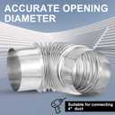 Hicarer 2 Pcs 4 Inch 90 Degree Galvanized Dryer Elbow Vent Tube Connector Adjustable Dryer Vent Elbow Connector for 4" HVAC Duct Pipe Hose Ductwork