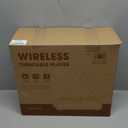 Vinyl Record Player with 2 Stereo Speakers Belt-Driven Vintage Turntables 3 Speed 3 Size Wireless Bluetooth Playback AUX-in RCA Out Headphone LP Vinyl Players Auto Stop Pale Pink