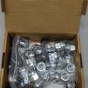 12mmx1.5 Zinc Aftermarket Wheel Lug Nuts, 20 Pcs M12x1.5 Open End Cone Seat Bulge Acorn One-Piece lugnuts 0.83(21mm) Long 3/4(19mm) Hex, Sliver