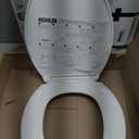 KOHLER 20110-0 Brevia, Slow Close Toilet Seat, Elongated Toilet Seat, Grip-Tight Bumpers Quick-Attach Hardware, White