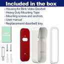 Blink Doorbell Mount for All-new Blink Video Doorbell(2nd Gen), No-Drilling Blink Mount Bracket, Easy Installation for Blink Doorbell Camera Security System (Blink Doorbell is Not Included),White