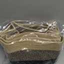 OIAHOMY Storage Basket, Woven Baskets for Storage, Cotton Rope Basket for toys,Towel Baskets for Bathroom - Pack of 3, Black & Brown (3 pcs-13x9.9x8.7)