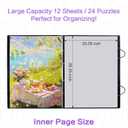 20.2"x28.3" inch Puzzle Storage Book, Jigsaw Puzzle Binder Folder Organizer, Puzzle Holder Keeper Album Case for Finished 1000‑Pieces Puzzles, Saver Accessories Rack，Movie Poster Storage Clip