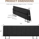 King Size Headboard Only-No Assembly, Upholstered Headboard King Size Linen Fabric Modern Style Headboards Extra-Thick, Black
