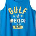 Gulf of Mexico Since 1672 Tank Top (L, Blue)