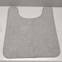 Toilet Rugs U Shaped Bathroom Rug,Machine Washable Non Slip Quick Dry Super Absorbent Ultra Thin Toilet Mats for Bathroom Toilet.Grey,1'8"x2'(20x24inch)